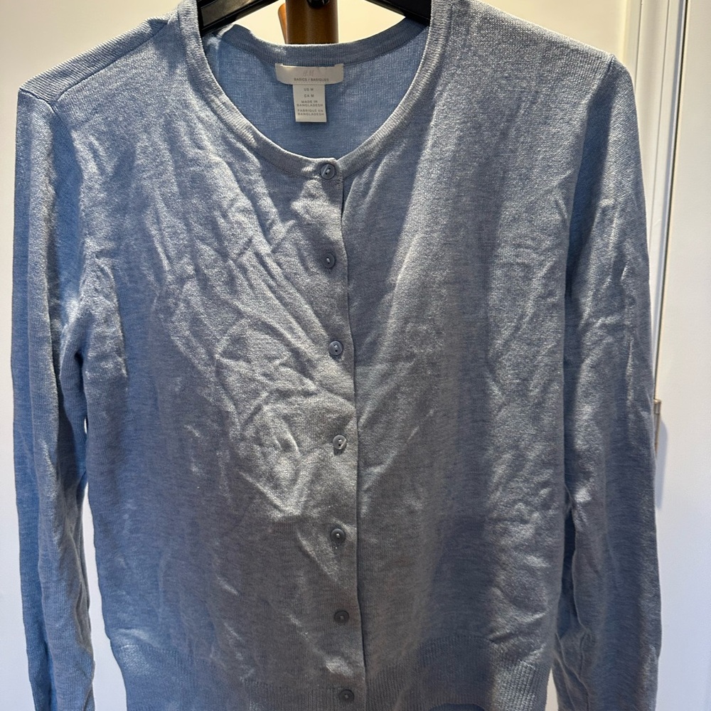H&M Light Blue Cardigan Sweater